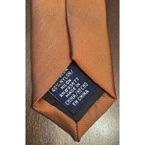 Stafford Performance Orange 60% Silk 40% Nylon Men’s Neck Tie Made In China - Picture 7 of 9